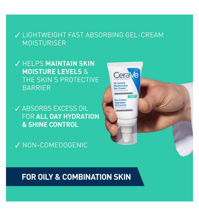 CeraVe Oil Control Moisturising Gel-Cream 52ml, imported from the UK