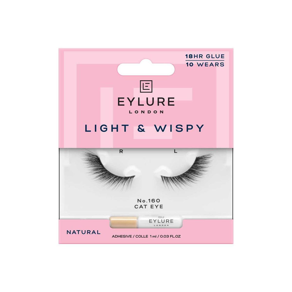 Eylure false eyelashes Light & Wispy No.160 (British brand)