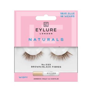 Eylure false eyelashes No.033 Brown/Black - British product
