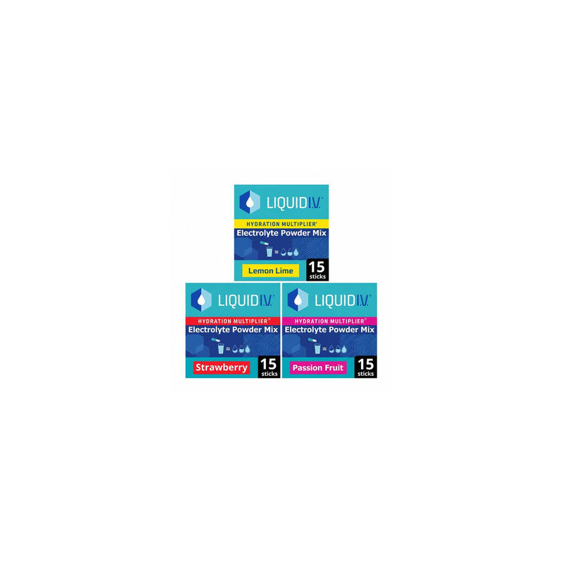 Liquid I.V. Hydration Multiplier Electrolyte Powder 3 Flavour Pack, UK version