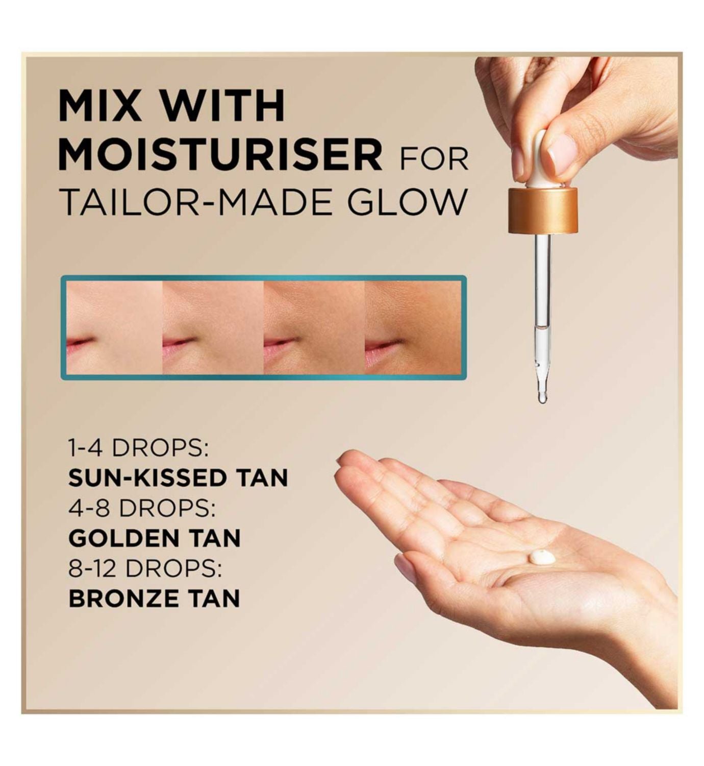 Garnier Glow & Protect bundle self-tan drops and SPF fluid, UK version