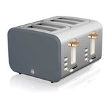 Swan 4 Slice Nordic Style Toaster - Grey