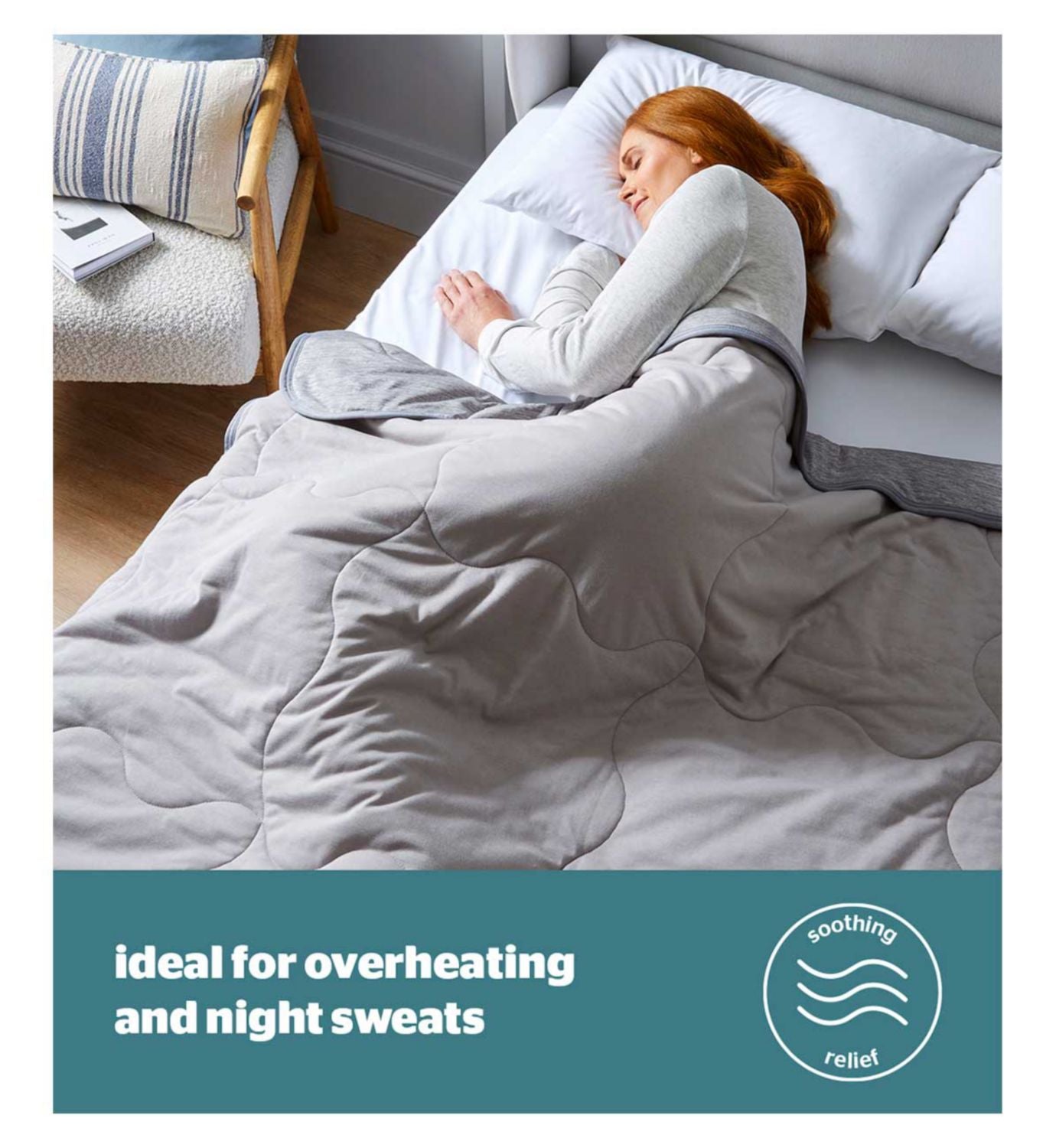 Silentnight cooling throw lightweight jersey cotton (British brand)