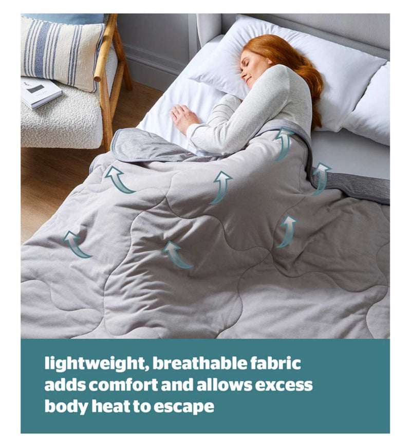 Silentnight cooling throw lightweight jersey cotton (British brand)