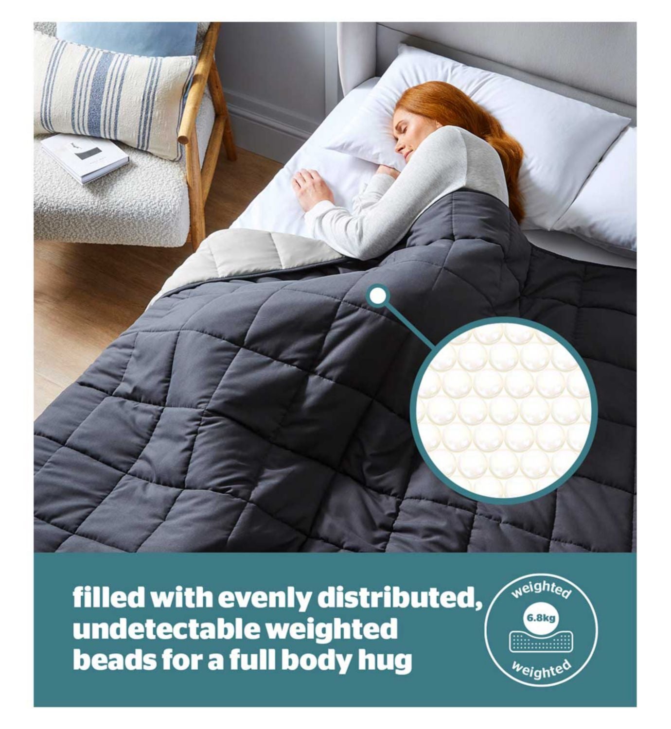 Silentnight cooling weighted blanket 6.8kg - British product