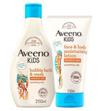 Aveeno Kids Bathtime Duo boblebad og lotion - 250 ml per stk - britisk produkt