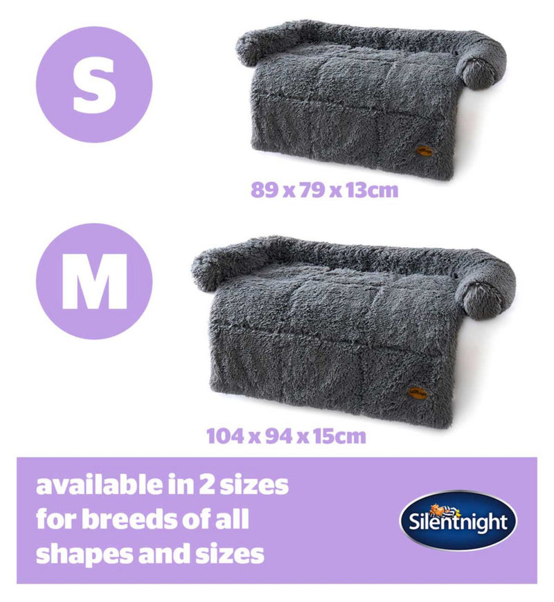 Silentnight Calming Sofa Protector Pet Bed Grey Small (British brand)