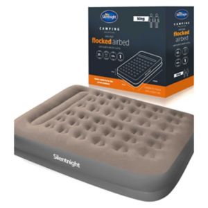 Boots Silentnight Flocked Electric Pump Airbed Grey King- Buy online at McGrocer