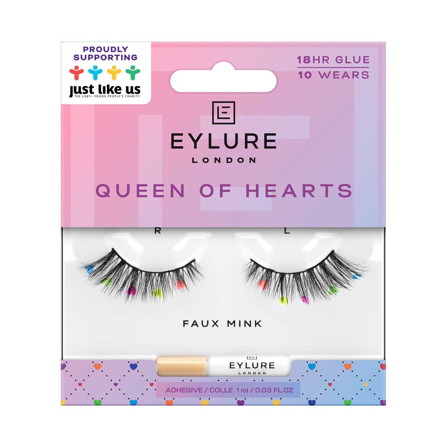 Eylure Pride Lash Queen of Hearts false eyelashes - British product