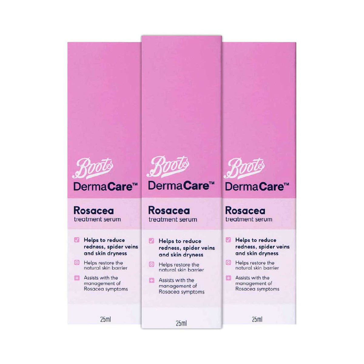 Boots Dermacare Rosacea Serum bundle 25ml x 3 - British product