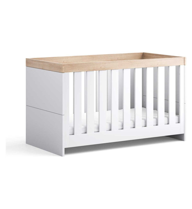 Little Acorns Burlington Cot Bed White Oak, UK version