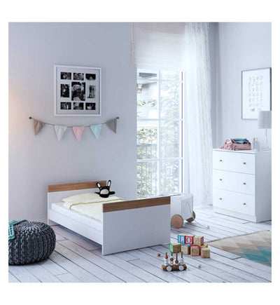 Little Acorns Burlington sprinkelseng hvit eik babyseng