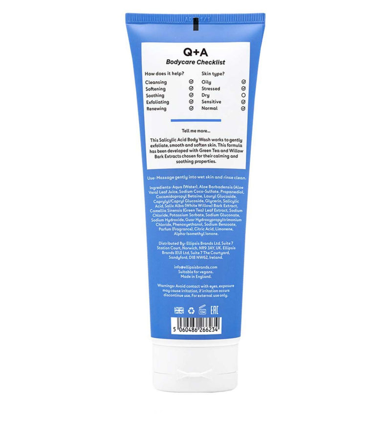 Q+A Salicylic Acid Body Wash 250ml (British brand)
