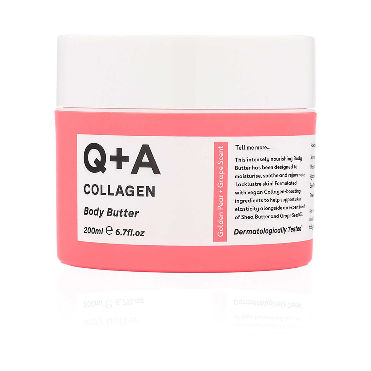 Q+A Collagen Body Butter 200ml for dry skin (British brand)