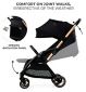 Kinderkraft Compact Apino Kinderwagen Rabenschwarz, UK-Version