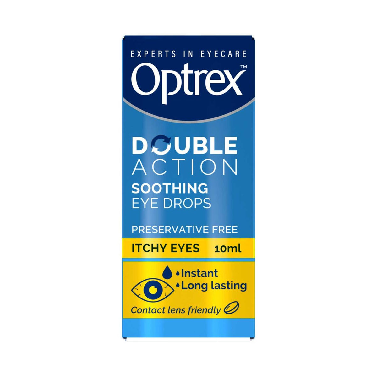 Optrex Double Action Itchy Eye Soothing Eye Drops 10ml, UK version