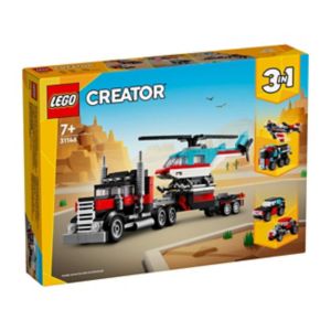LEGO Creator Flatbed Truck with Helicopter 3in1 Building Toy Set