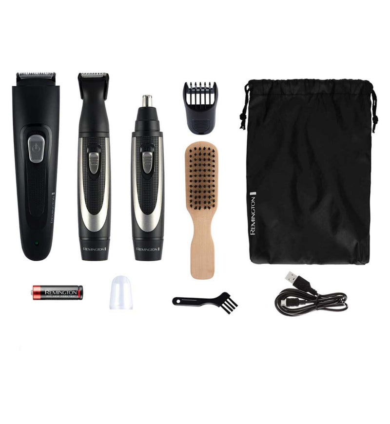Remington The Works beard trimmer kit with accessories (British brand)