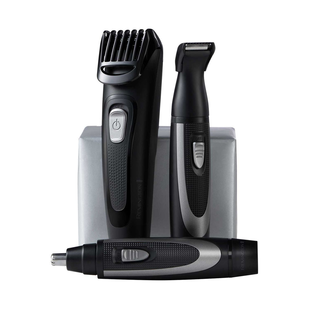 Remington The Works beard trimmer kit with accessories (British brand)