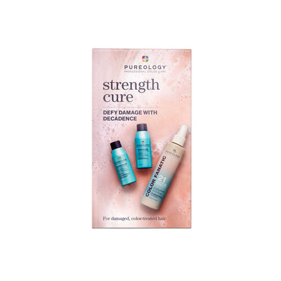 Boots Pureology Strength Cure Discovery Set with Travel Size Shampoo, Conditioner and Color Fanatic Leave-In 200ml- Buy online at McGrocer