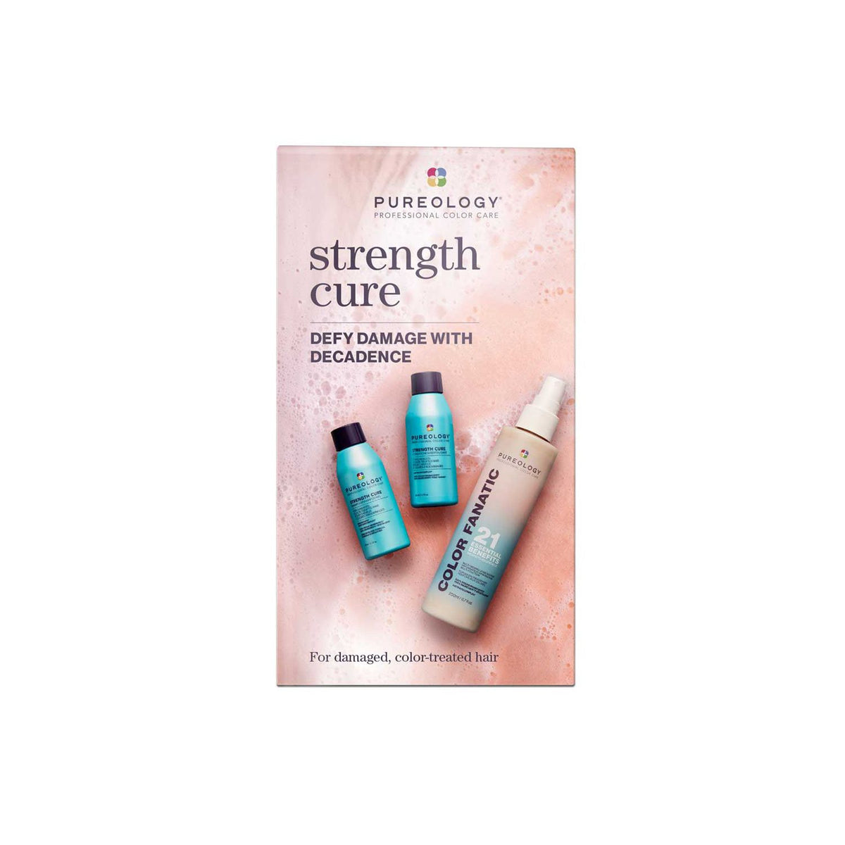 Pureology discovery set for damaged hair with Color Fanatic leave-in, imported from the UK