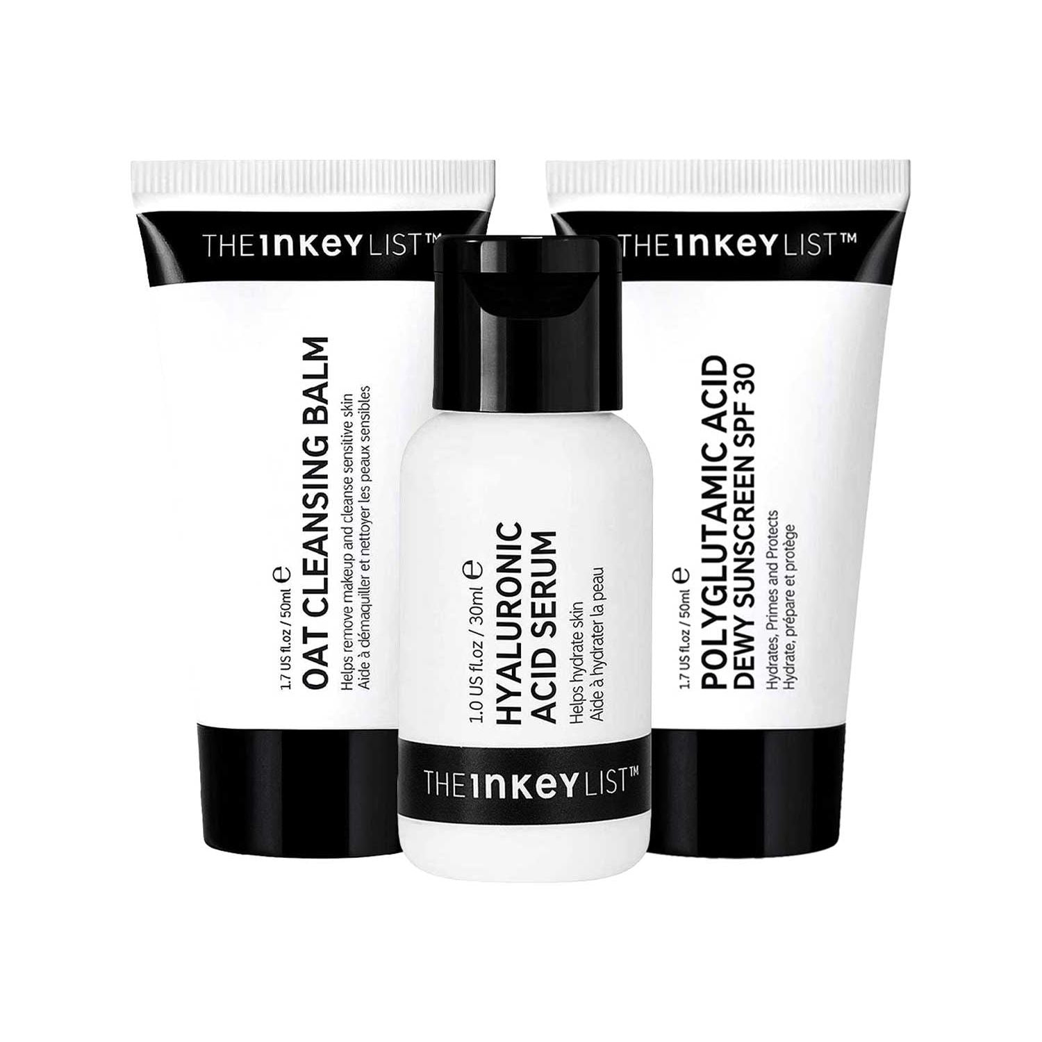 The INKEY List travel trio skincare set (British brand)