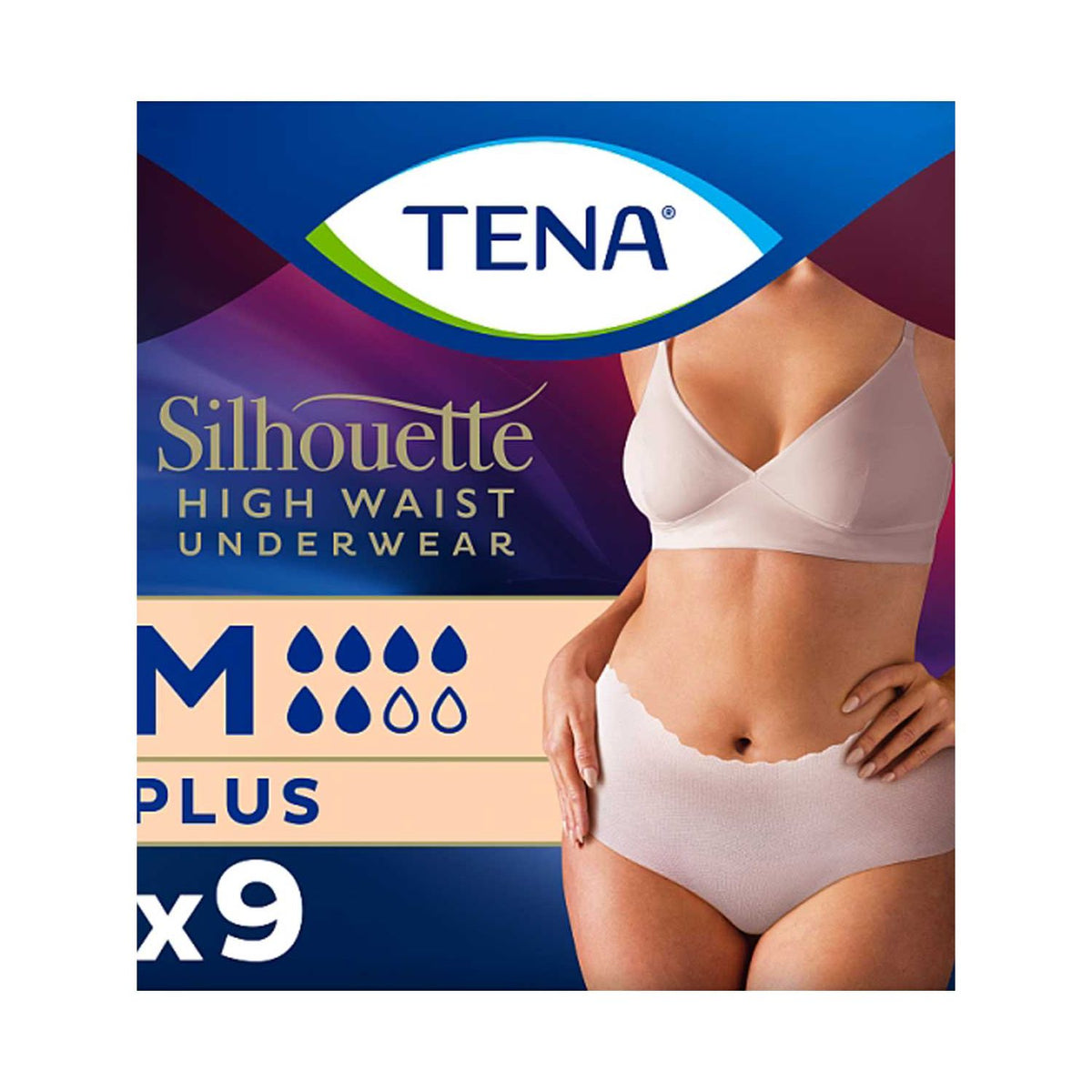 TENA Silhouette Plus incontinence pants cream 9s - British product