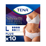 TENA Silhouette Plus large low waist incontinence pants 10s, imported from the UK