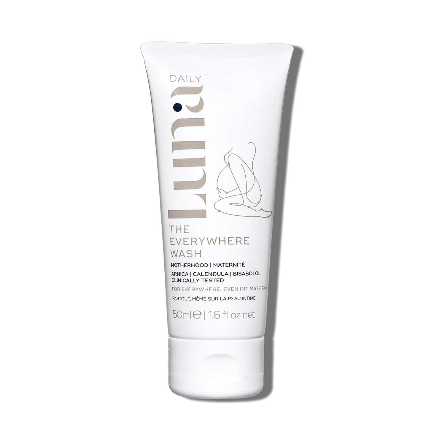 Luna Motherhood Everywhere Body Wash 50ml, imported from the UK