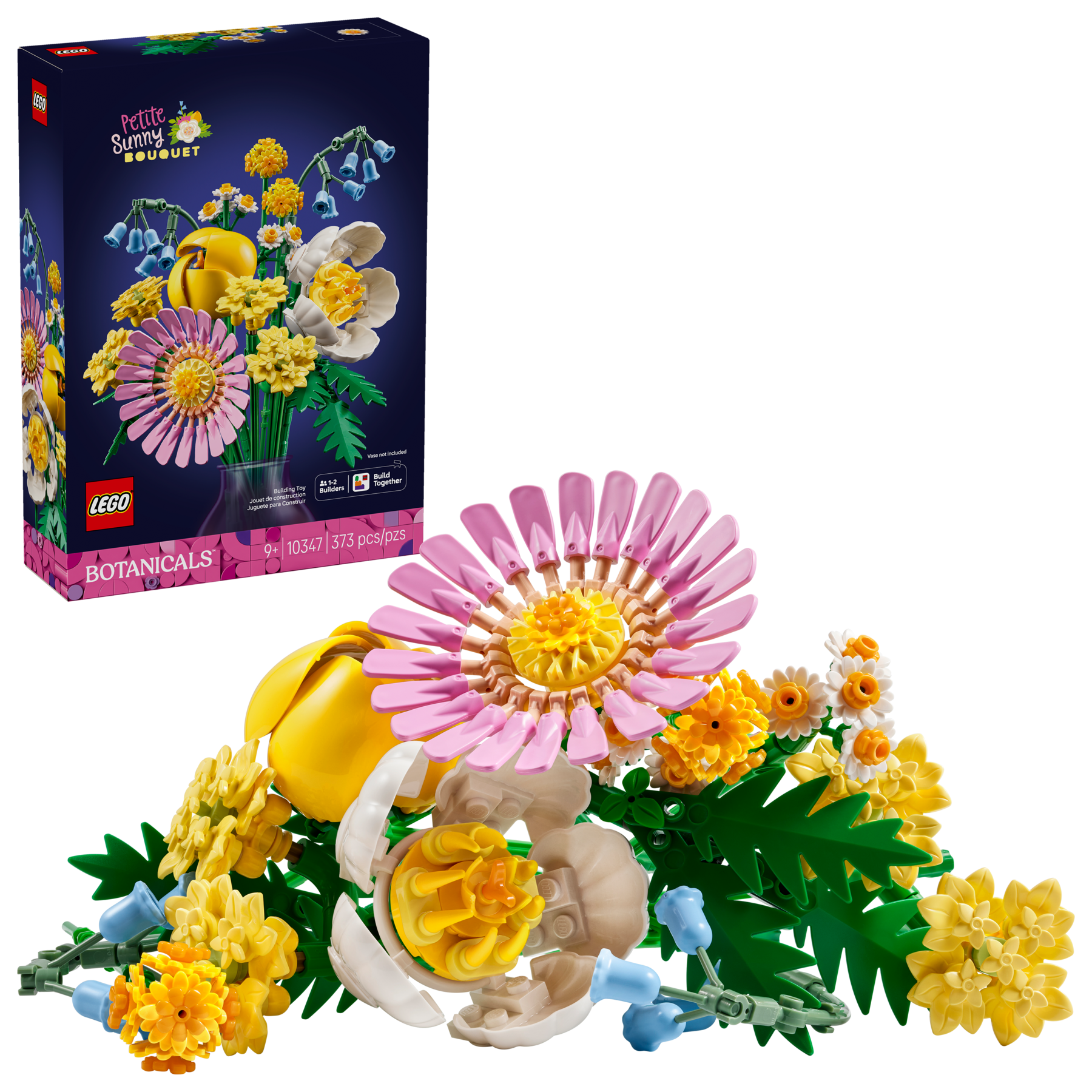 LEGO Botanicals flower build set Petite Sunny Bouquet 373 Pieces, imported from the UK