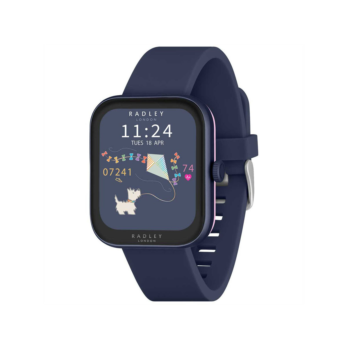 Radley smartwatch navy silicone strap, imported from the UK