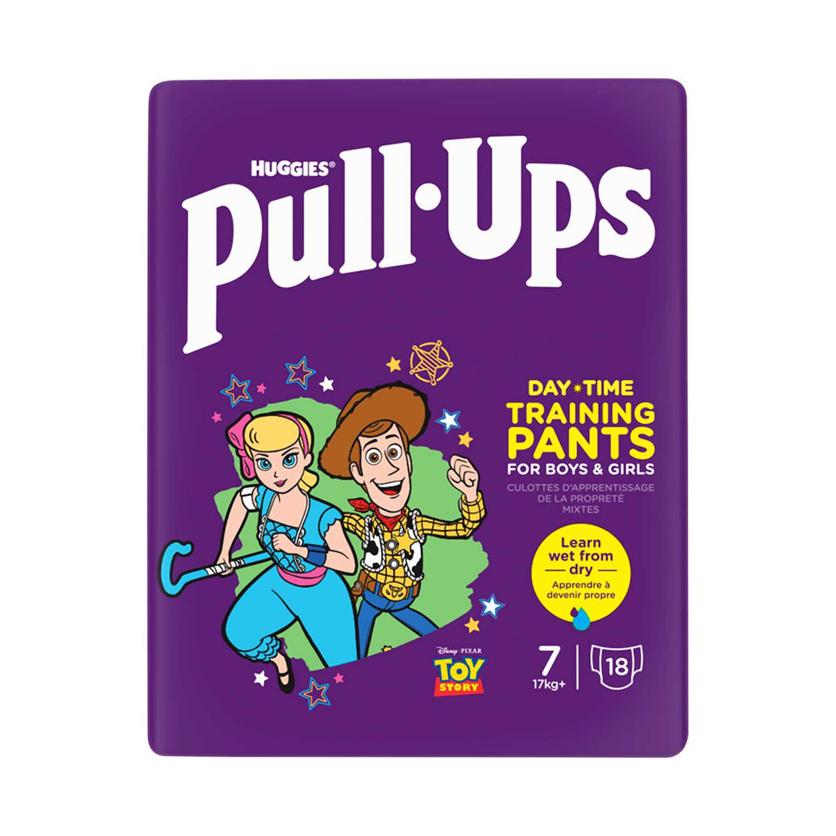 Huggies pull up pants size 7 daytime 18s, imported from the UK