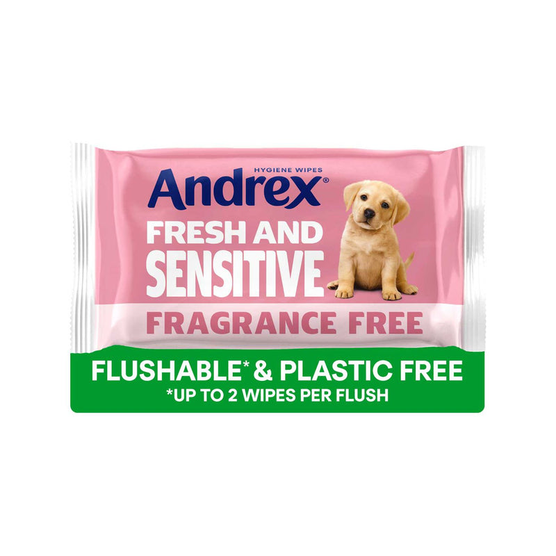Andrex fresh and sensitive hygiene wipes fragrance free 30s - British product