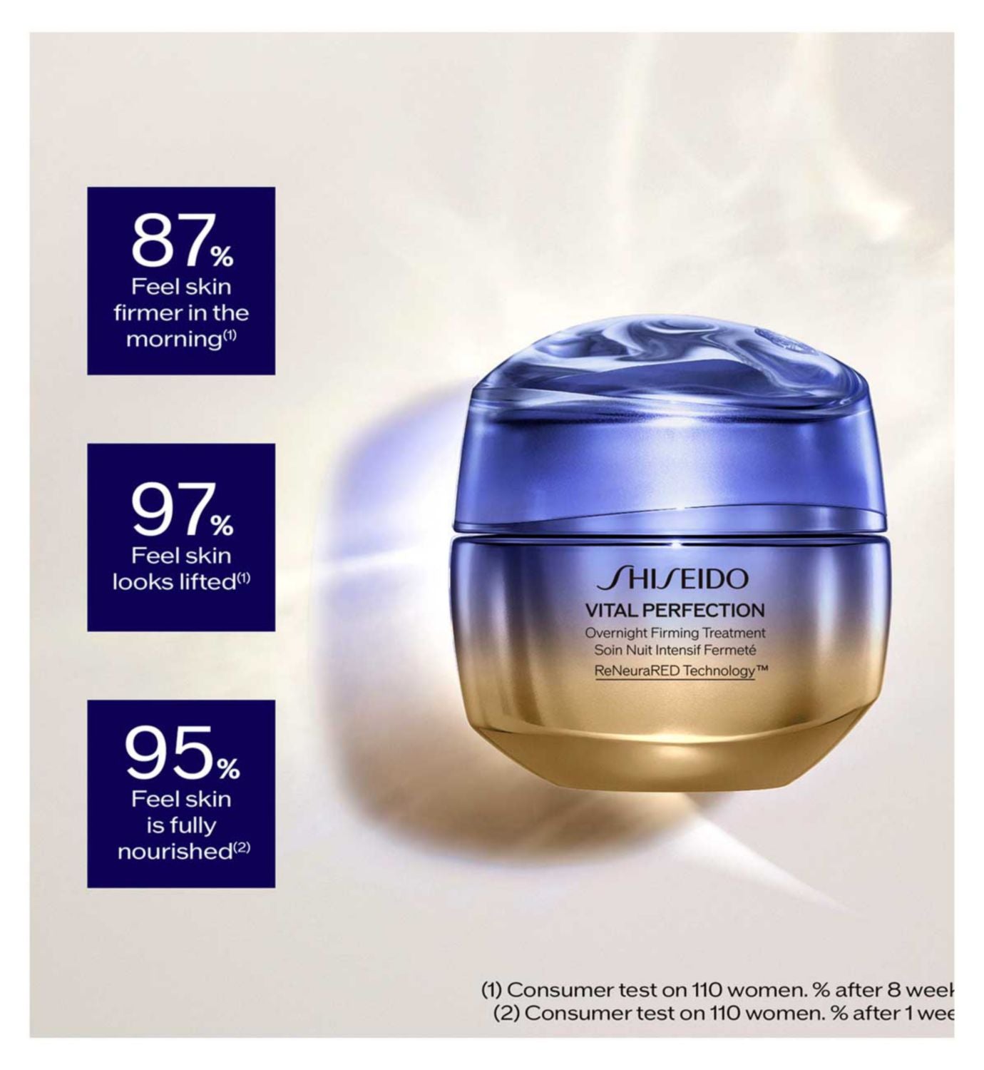 Shiseido Vital Perfection Overnight Firming Treatment 50ml, UK version