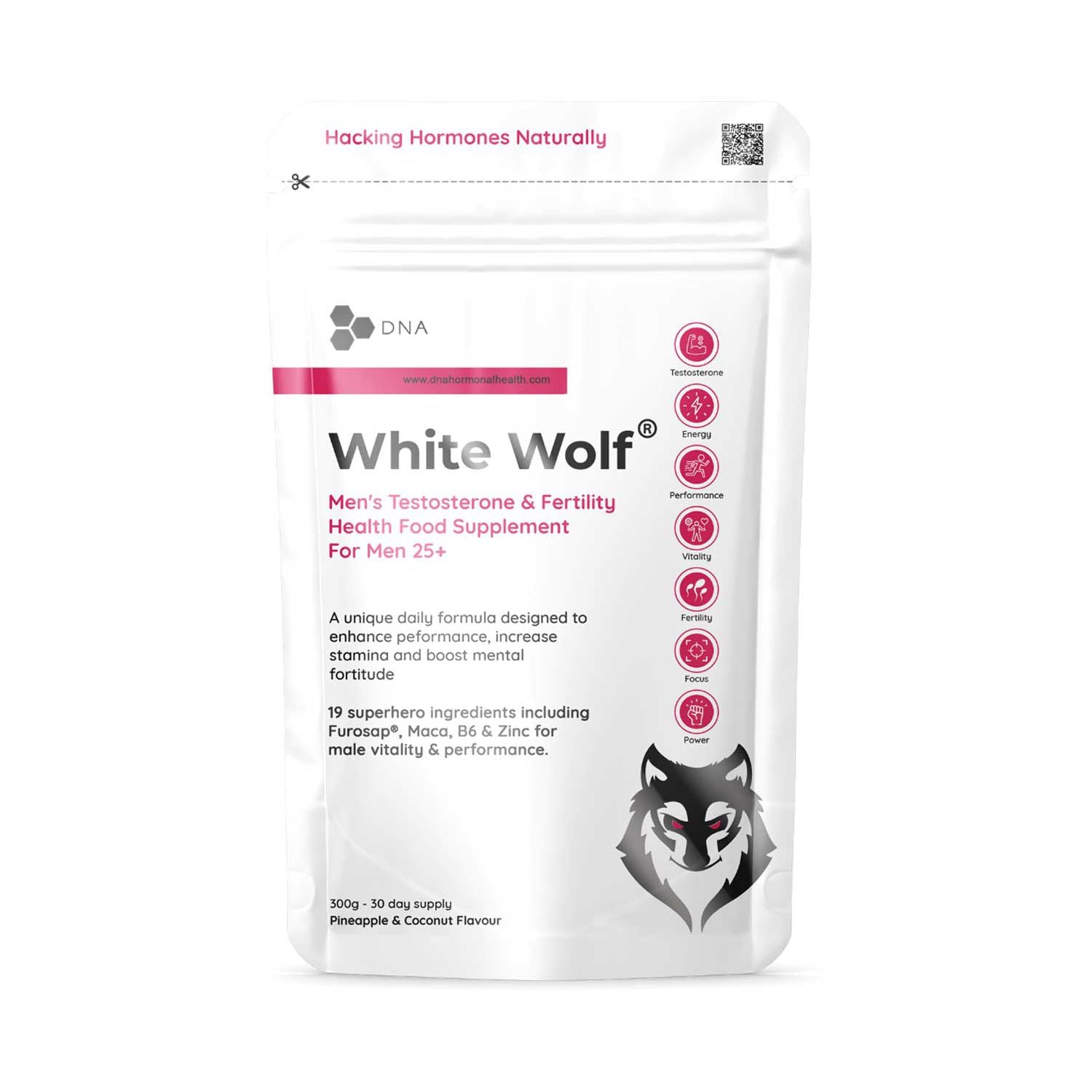 DNA White Wolf men's testosterone supplement, UK version