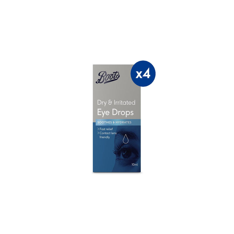 Boots eye drops for dry irritated eyes 10ml, UK version