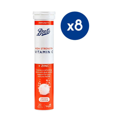 Boots Boots High Strength Vitamin C & Zinc 20 Orange Flavour Effervescent Tablets Bundle- Buy online at McGrocer