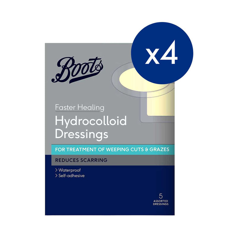 Boots hydrocolloid dressings bundle pack of 5, imported from the UK