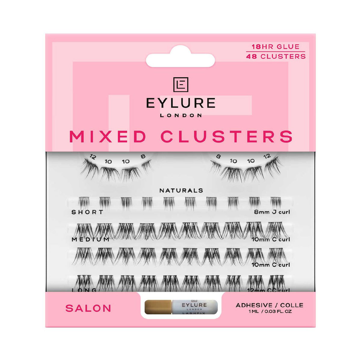 Eylure Natural Cluster Kit false lashes, imported from the UK