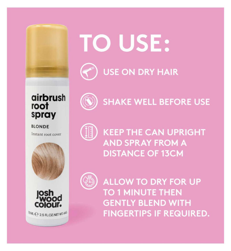 Josh Wood Colour root spray blonde 75ml, imported from the UK
