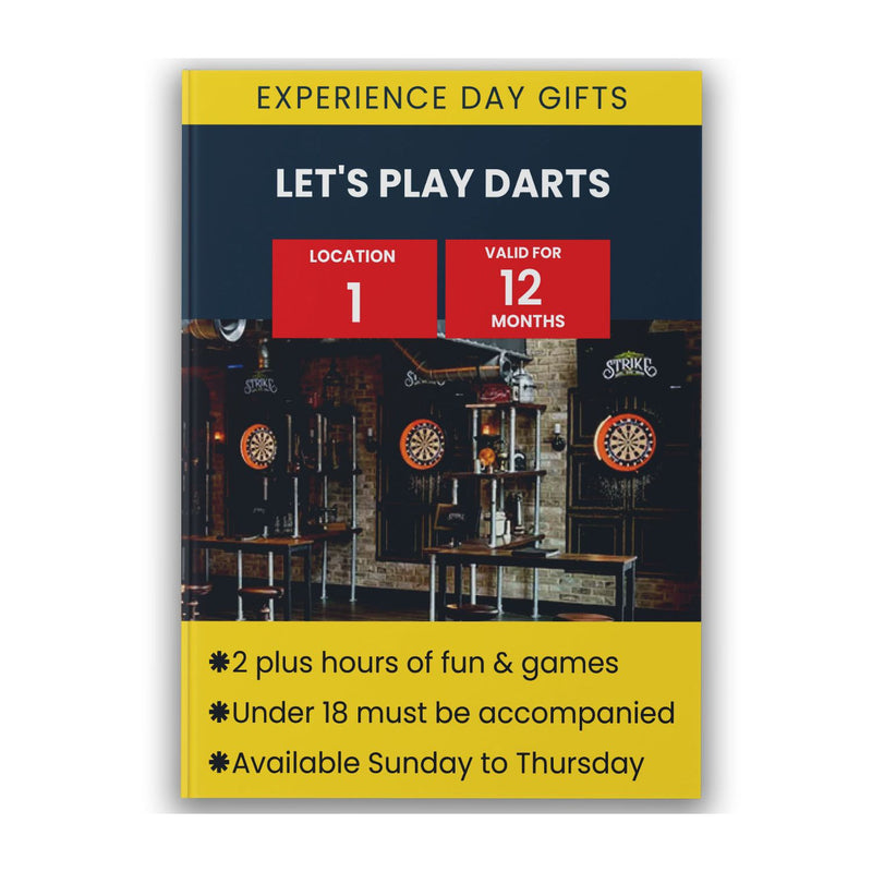 Let's Play Darts experience gift interactive session, UK version