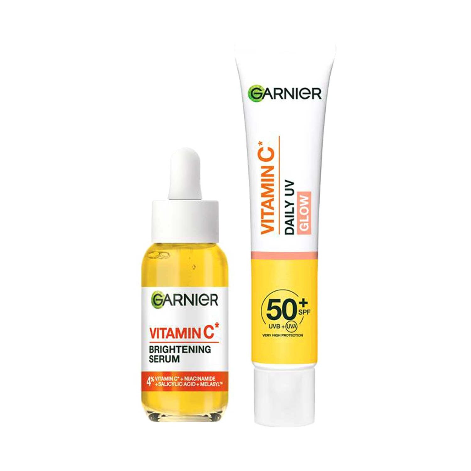 Garnier vitamin C serum UV fluid SPF50 duo 30ml 40ml UK version