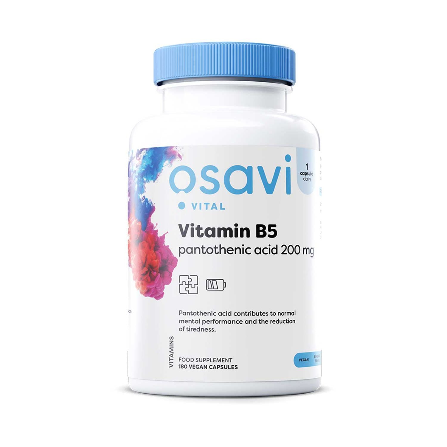 Osavi vitamin B5 pantothenic acid 200mg 180 capsules, imported from the UK
