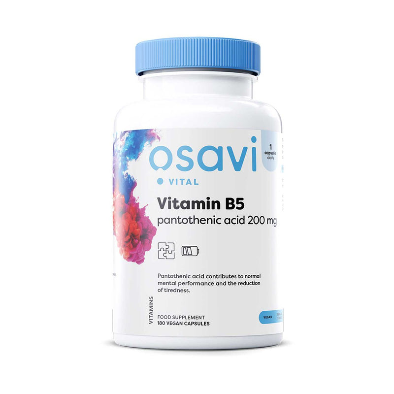 Osavi vitamin B5 pantothenic acid 200mg 180 capsules, imported from the UK