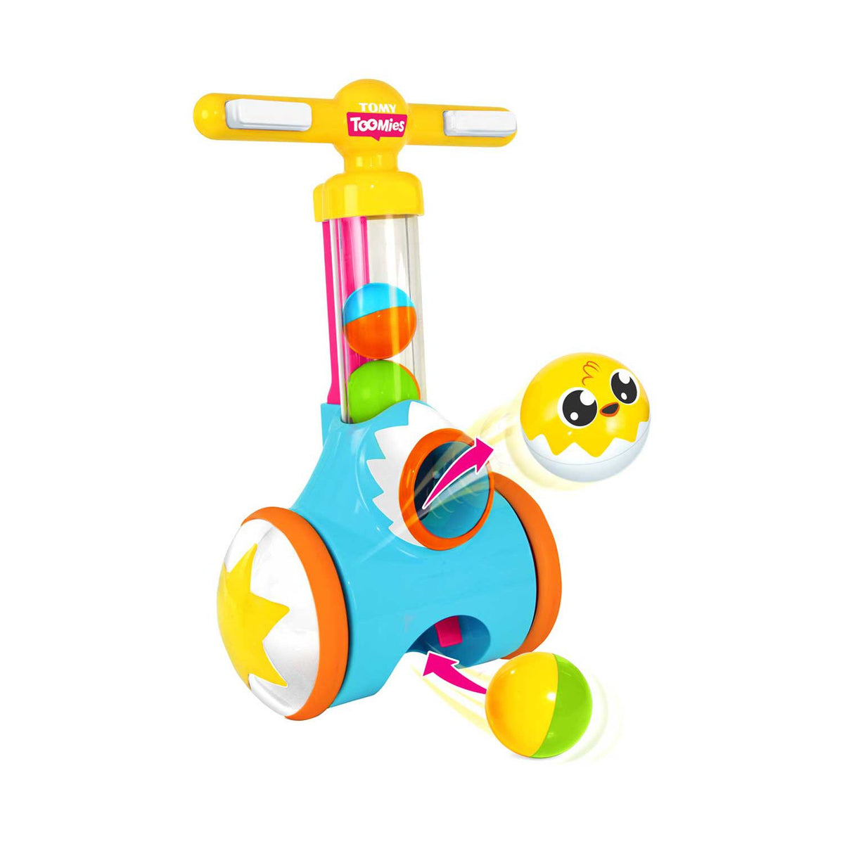 Toomies Pic N Pop push toy with colourful balls, UK version