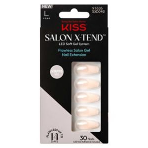 وصلات الأظافر KISS Salon X-Tend Trustful Pink Long Coffin 34 قطعة