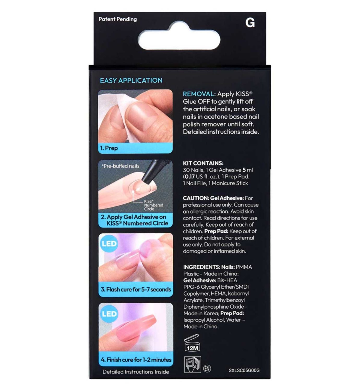 KISS Salon X-Tend Gel Nail Tips Short Oval 34ct, UK version