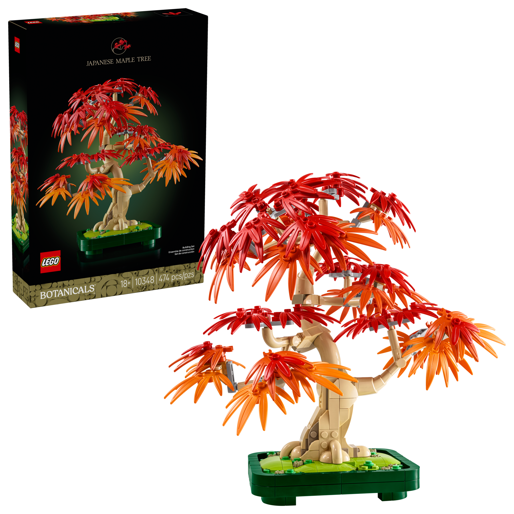 LEGO Japanese Red Maple Bonsai Tree 474 pieces, imported from the UK