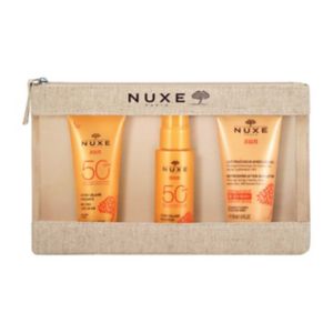 Boots Nuxe Solbeskyttelsesutstyr Reissett SPF50 - Ansiktsspray Lotion Sett - Kjøp online hos McGrocer