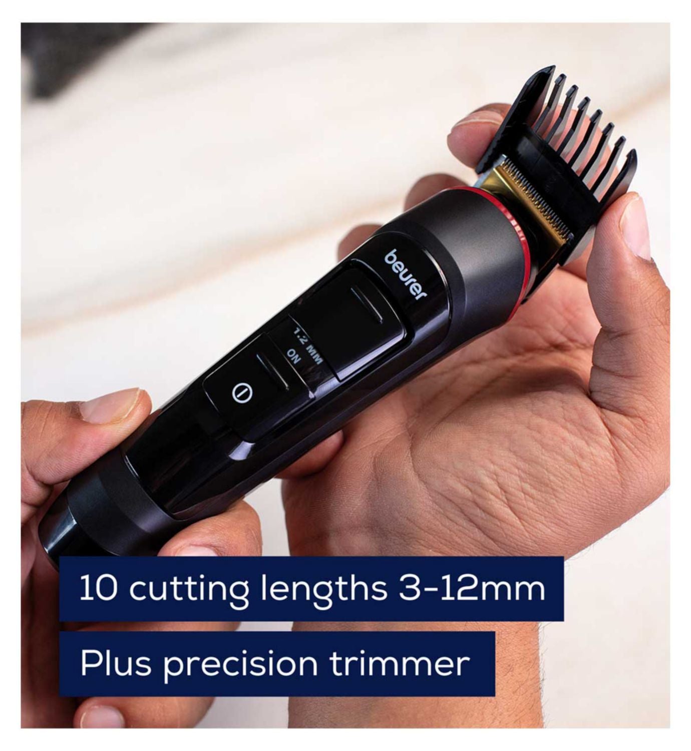 Beurer MenCare beard trimmer, stainless steel blades, imported from the UK
